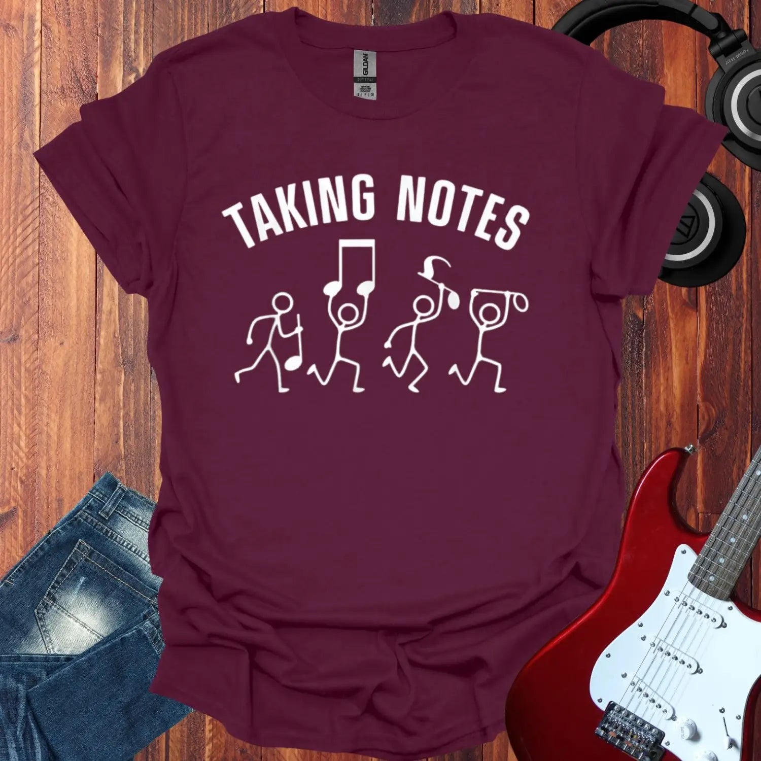 Taking Notes T-shirt Maroon