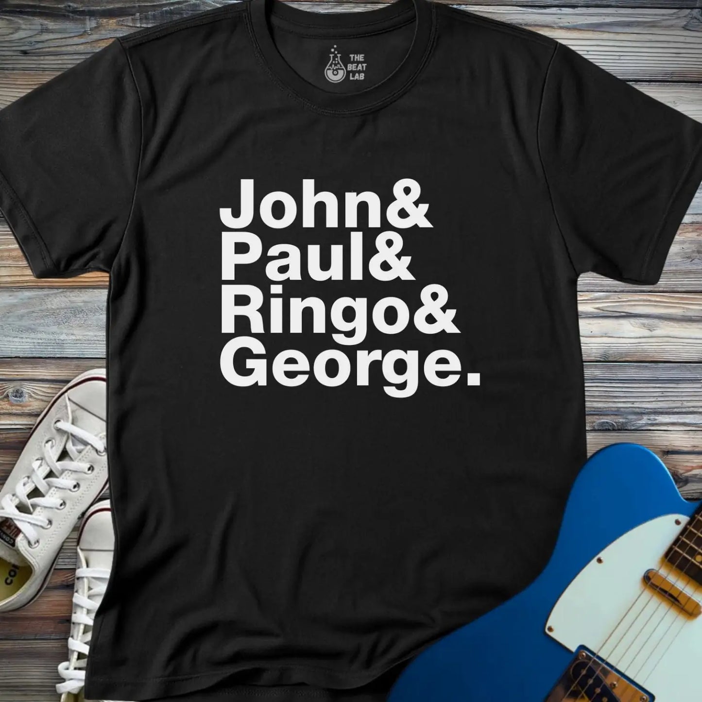 The Beatles Ampersand T-Shirt - Black / S - T-Shirt