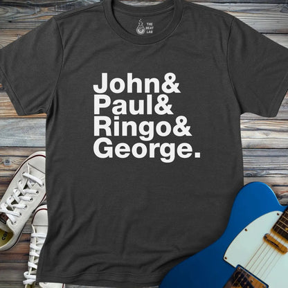 The Beatles Ampersand T-Shirt - Dark Heather Grey / S - T-Shirt