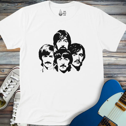 The Beatles Members T-shirt - White / S - T-Shirt