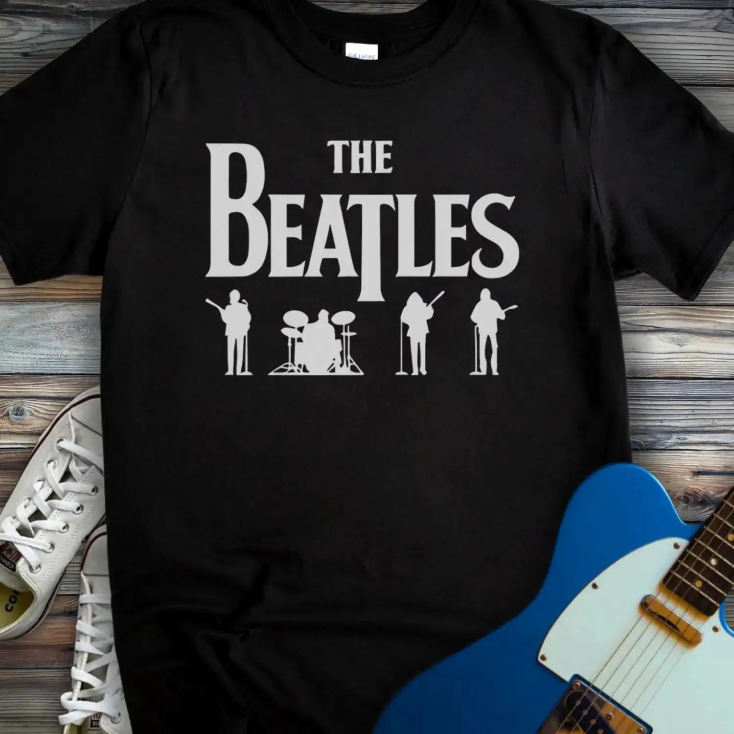 The Beatles Silhouette T-shirt Black