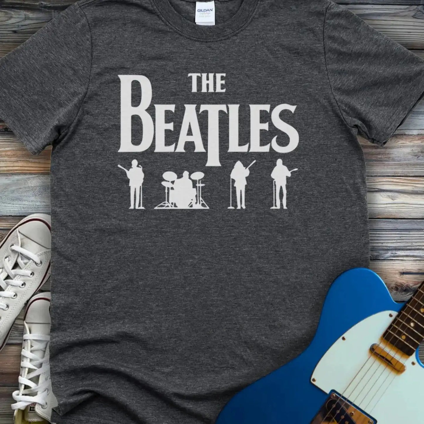 The Beatles Silhouette T-shirt Dark Heather Grey