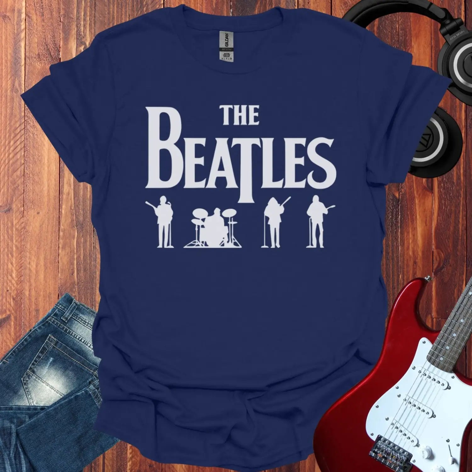 The Beatles Silhouette T-shirt Navy