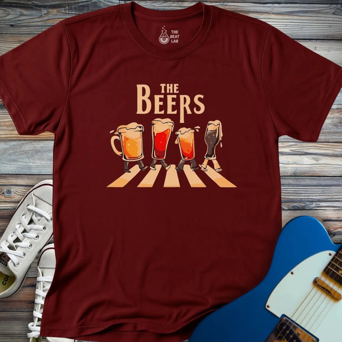 The Beers T-shirt - Maroon / S - T-Shirt