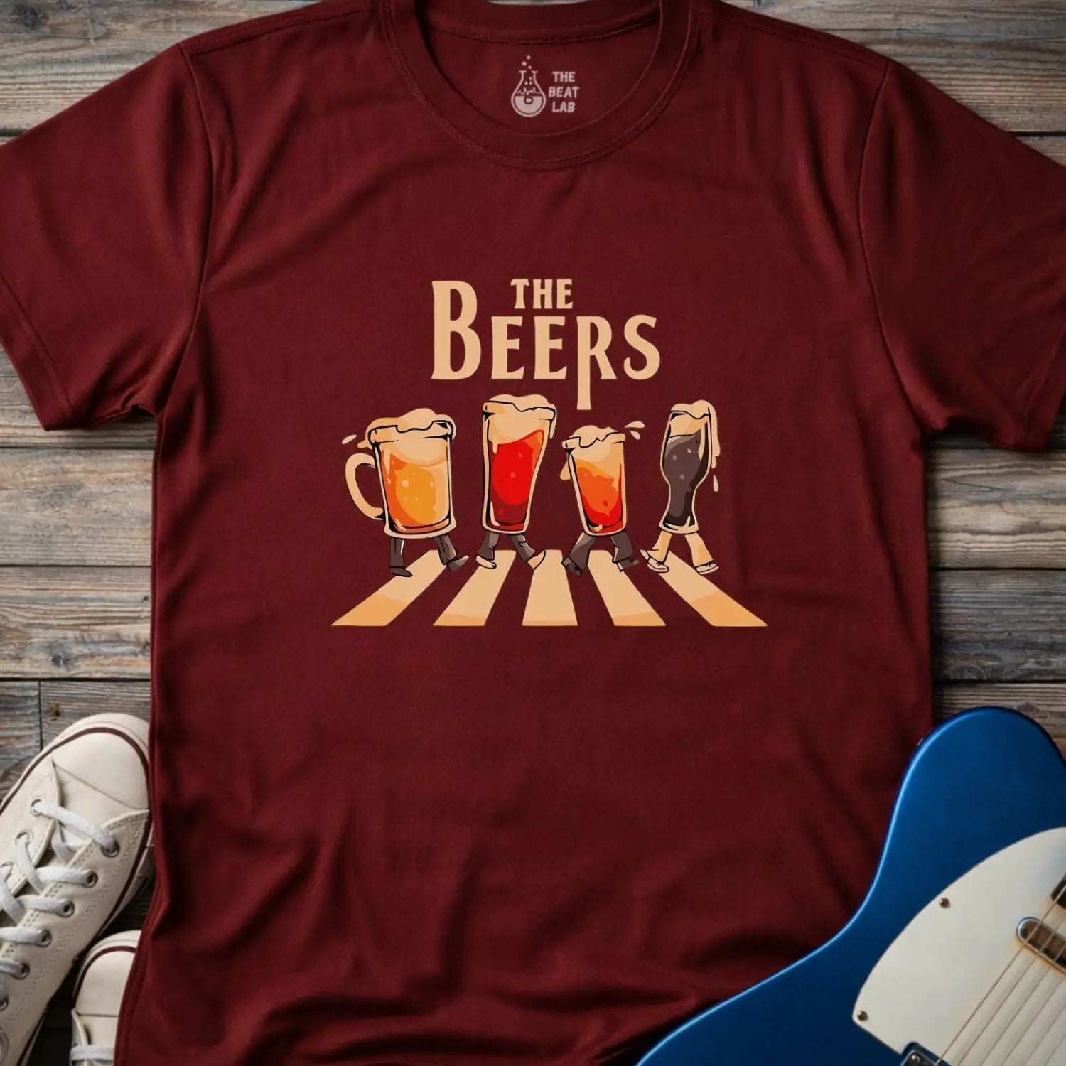The Beers T-shirt - Maroon / S - T-Shirt