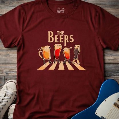 The Beers T-shirt - Maroon / S - T-Shirt