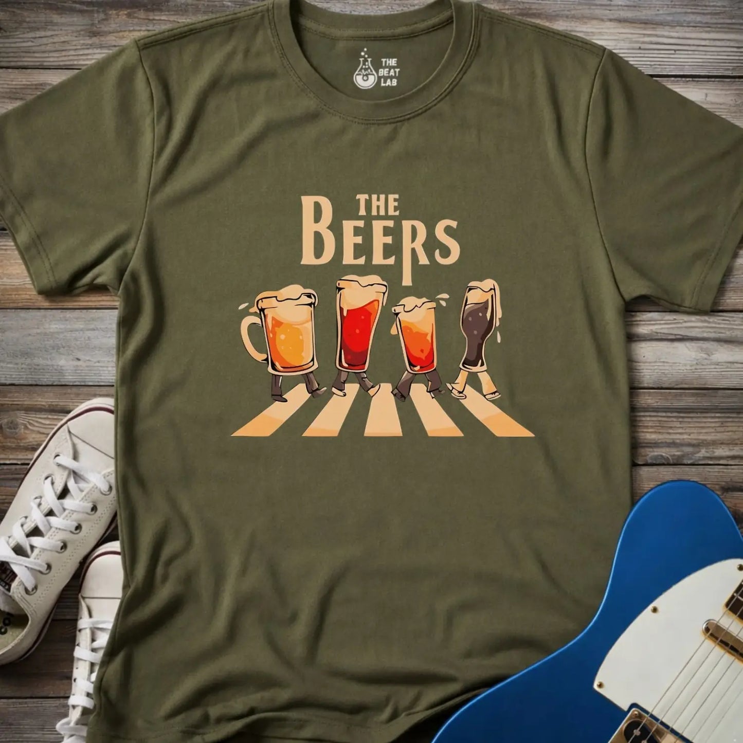The Beers T-shirt - Military Green / S - T-Shirt