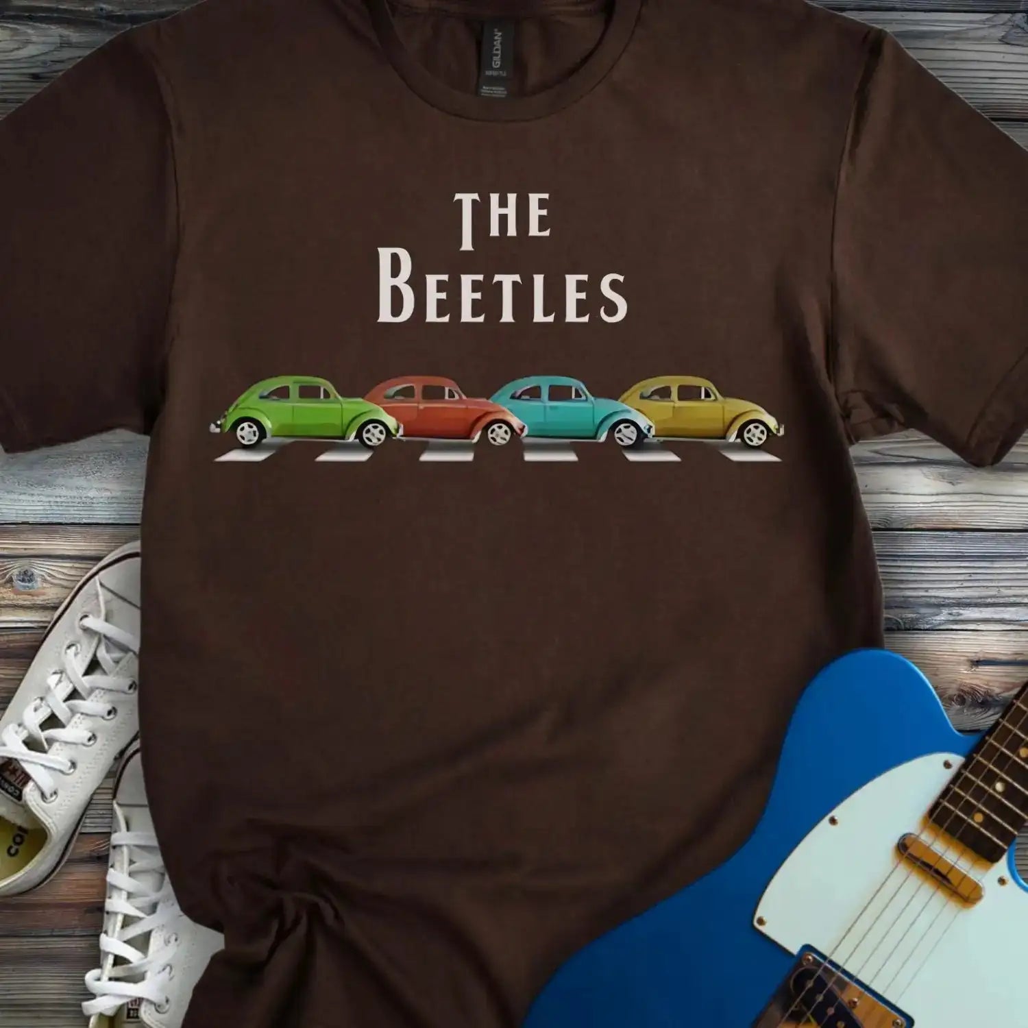 The Beetles T-shirt Dark Chocolate