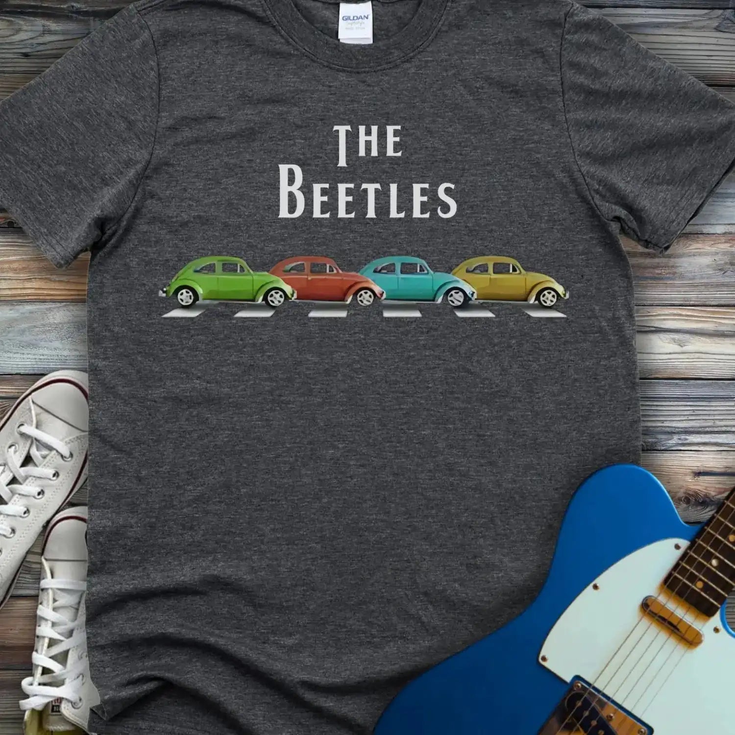 The Beetles T-shirt Dark Heather Grey