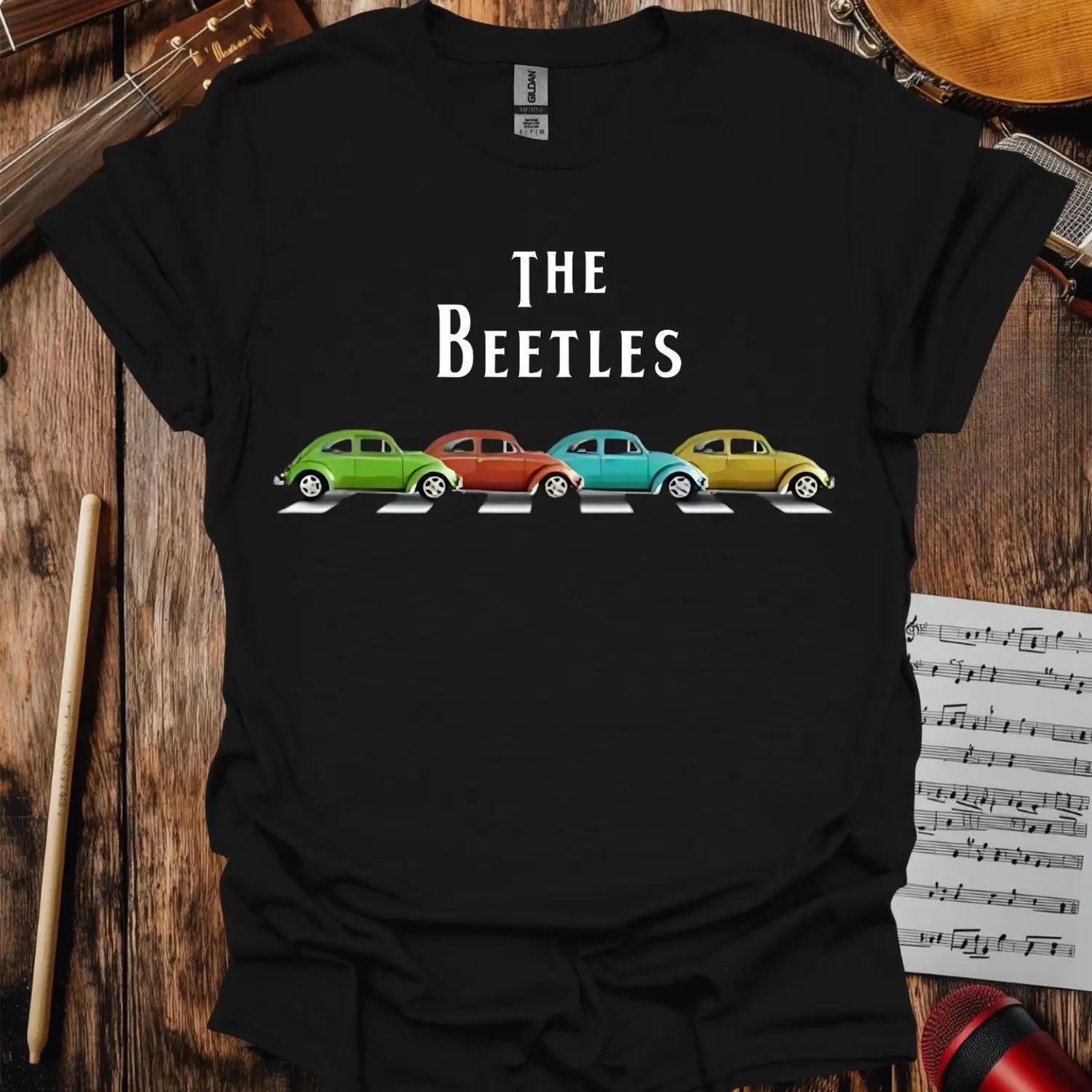 The Beetles T-shirt - S / Black - T-Shirt