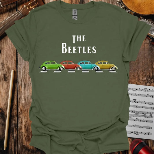 The Beetles T-shirt - S / Military Green - T-Shirt