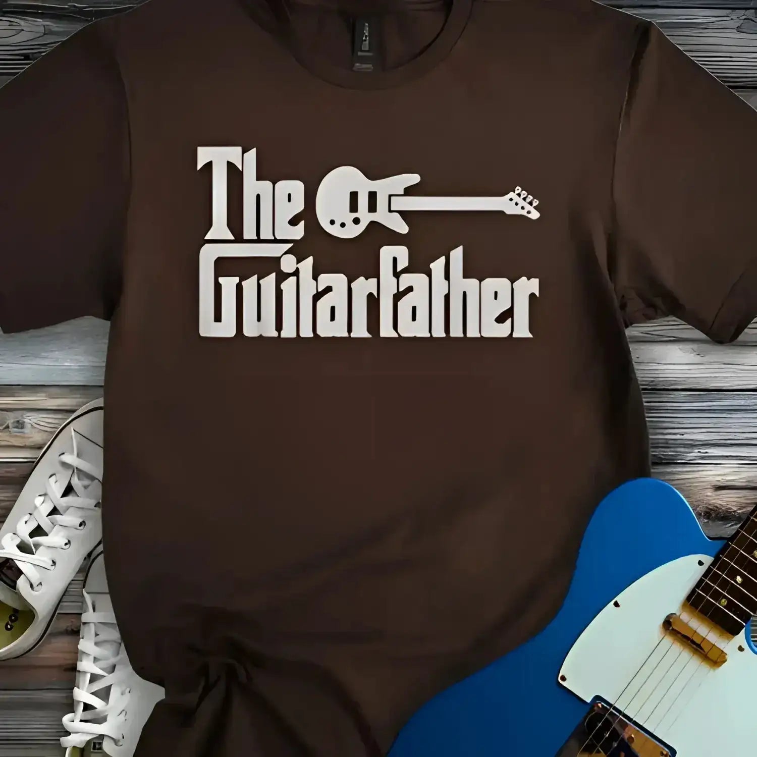 The Guitar Father (II) T-shirt Dark Chocolate