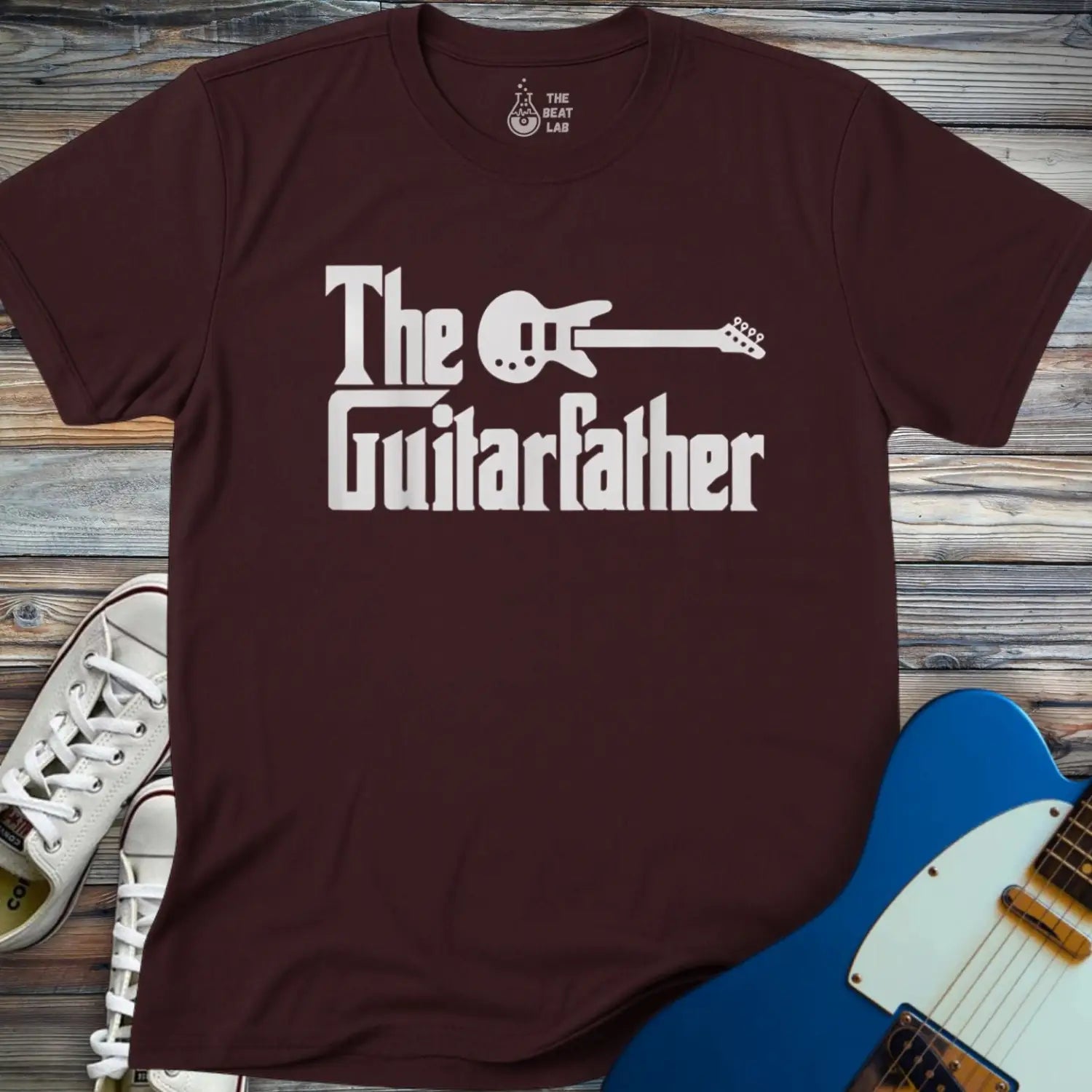 The Guitar Father (II) T-shirt - Dark Chocolate / S - T-Shirt