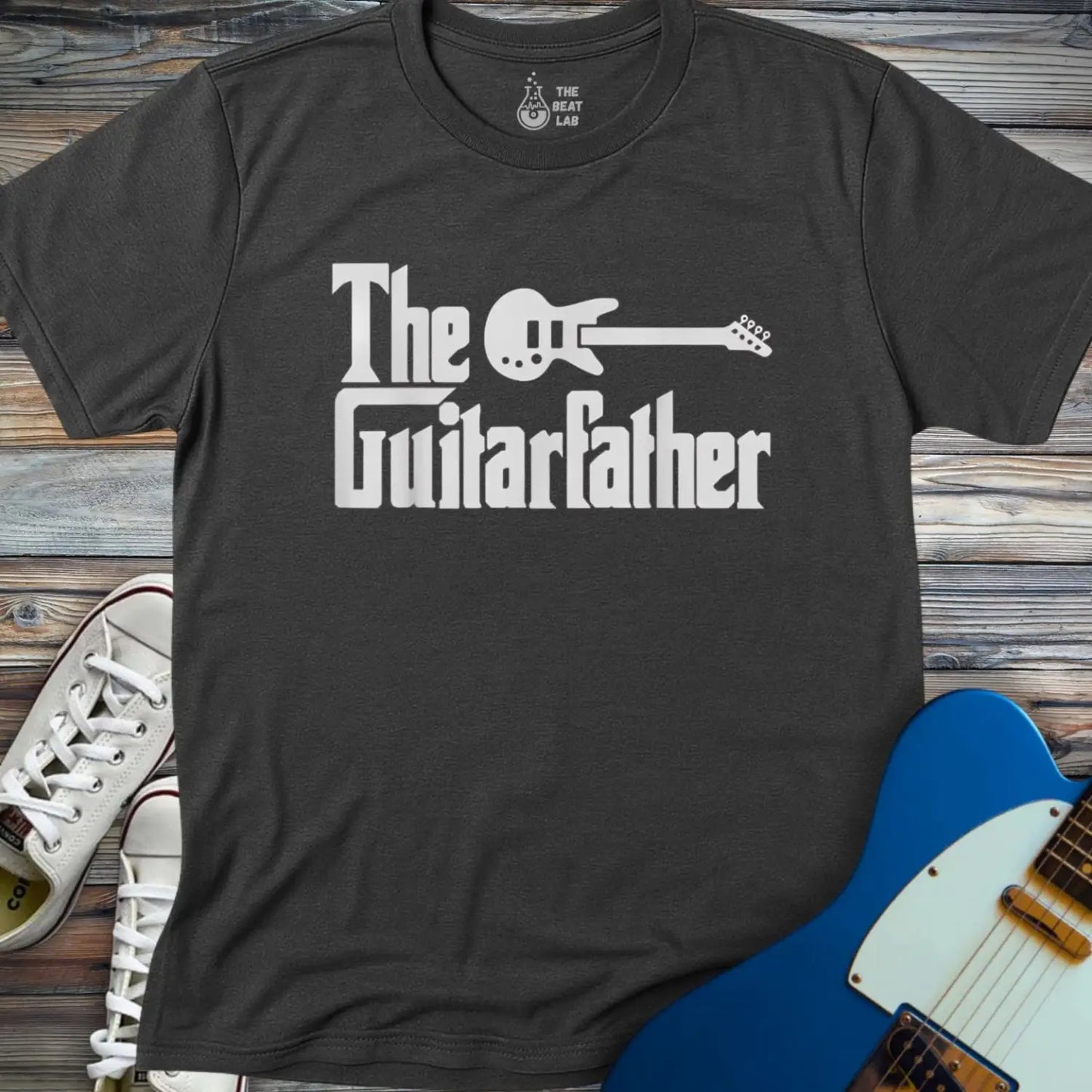 The Guitar Father (II) T-shirt - Dark Heather Grey / S - T-Shirt