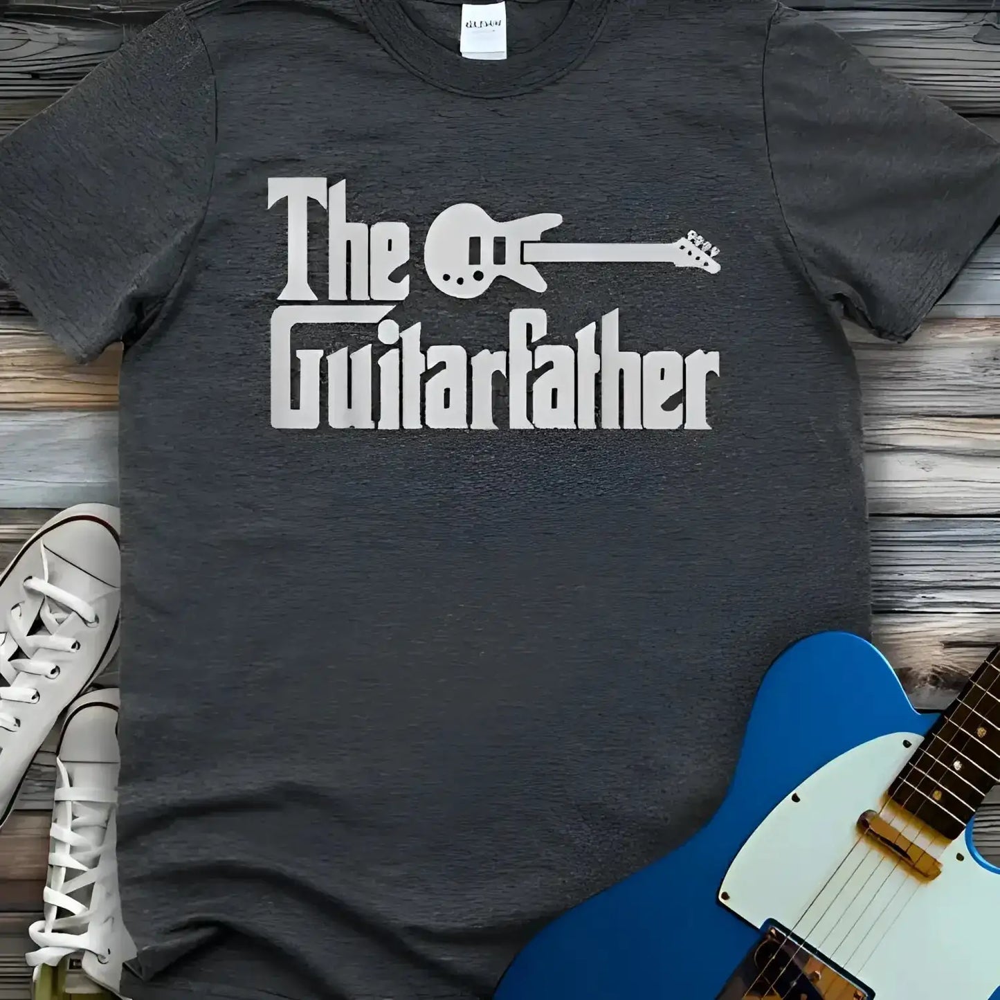The Guitar Father (II) T-shirt Dark Heather Grey