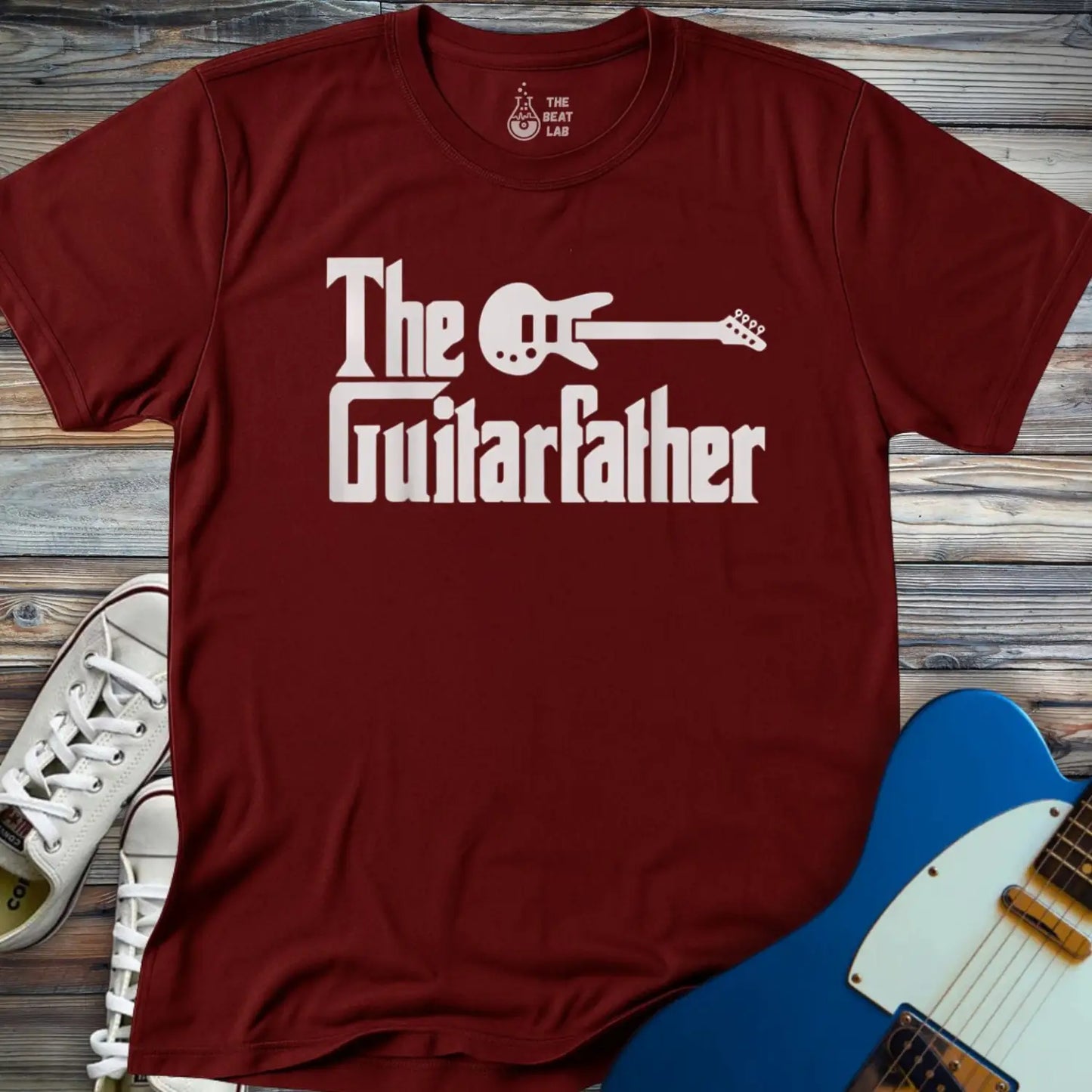 The Guitar Father (II) T-shirt - Maroon / S - T-Shirt