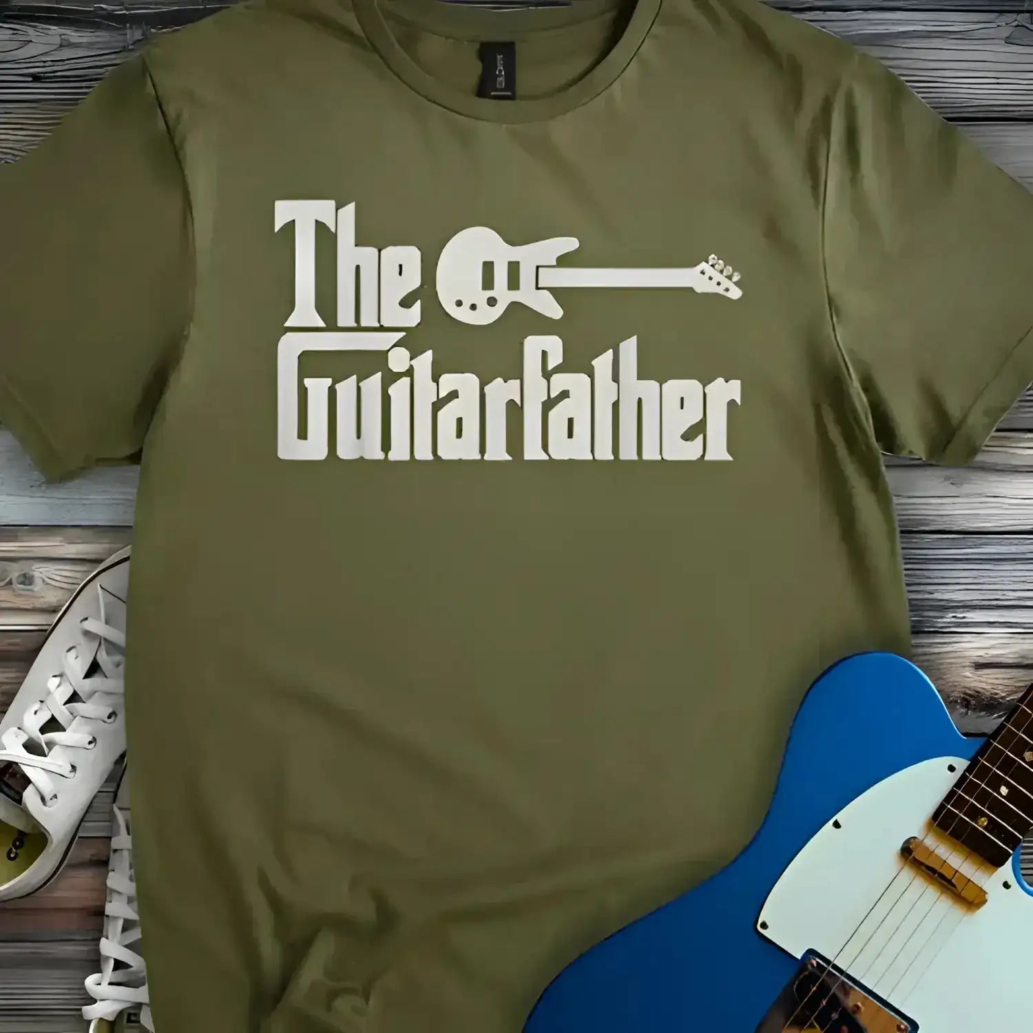 The Guitar Father (II) T-shirt Military Green