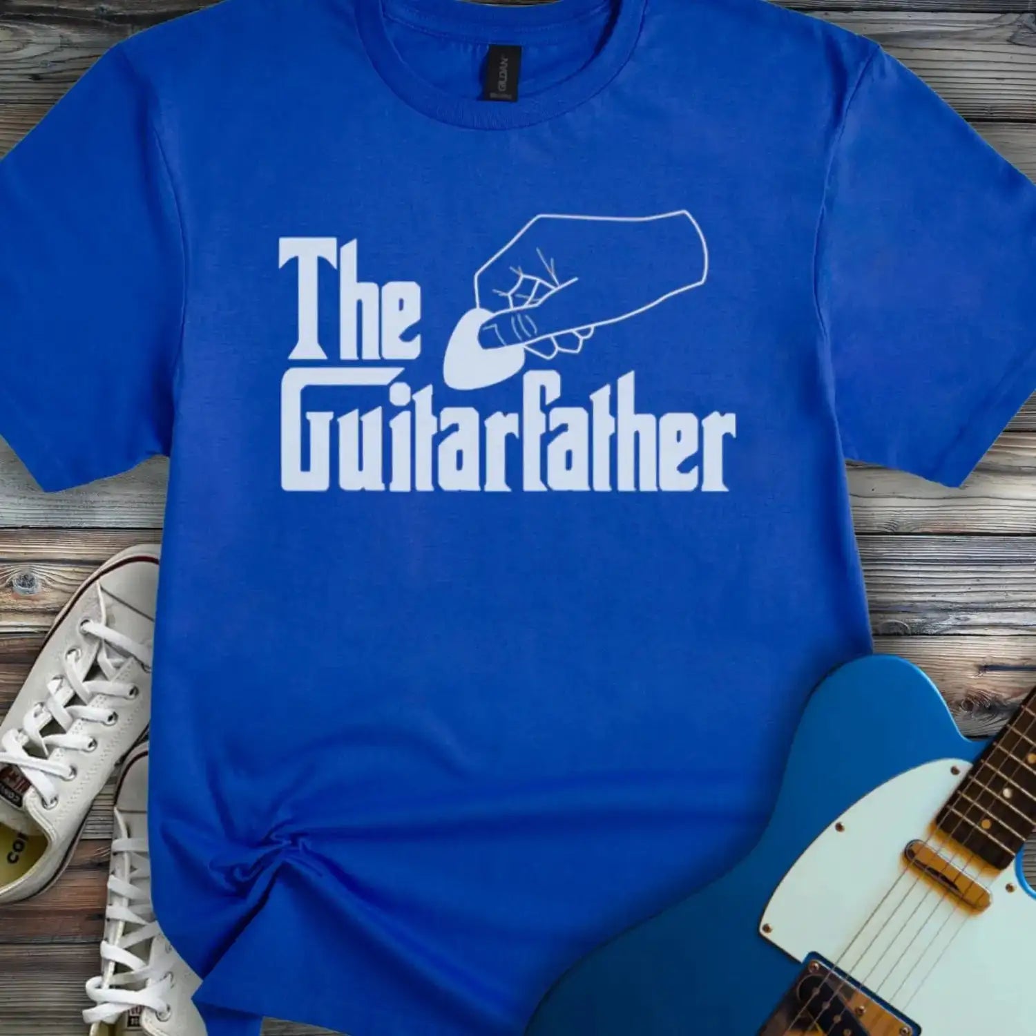 The Guitar Father T-shirt Royal