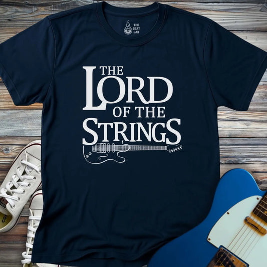 The Lord of the Strings T-shirt - Navy / S - T-Shirt