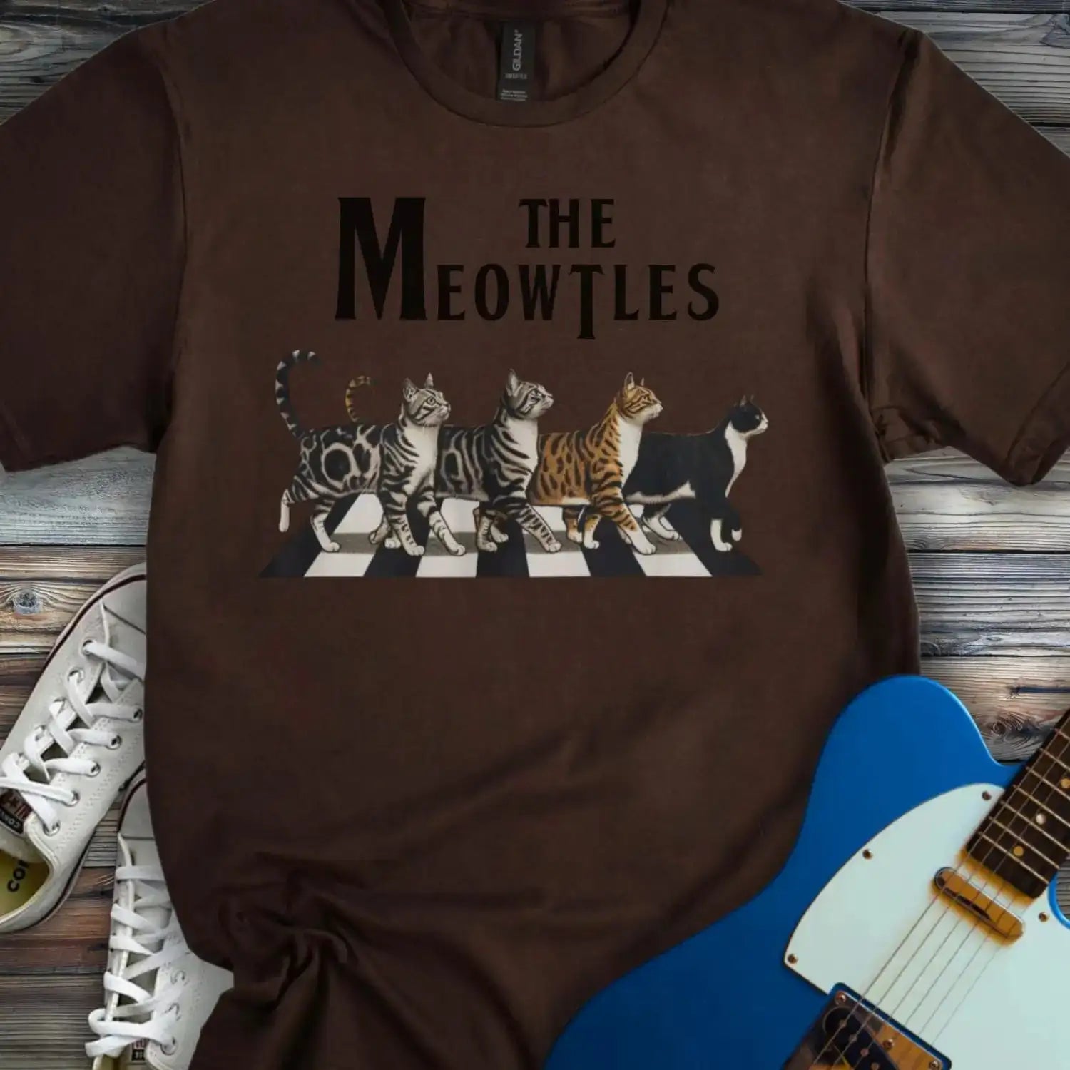 The Meowtles T-shirt Dark Chocolate