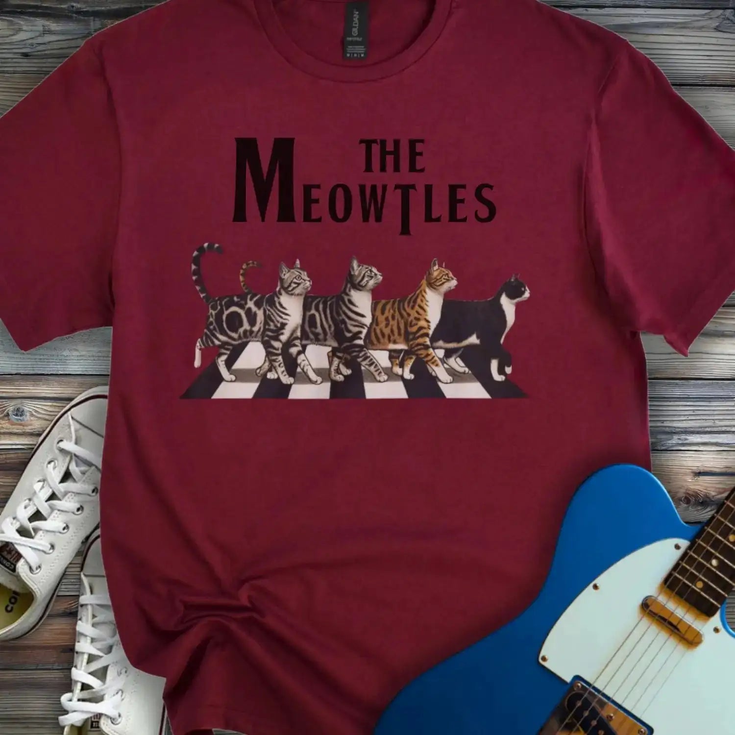 The Meowtles T-shirt Maroon