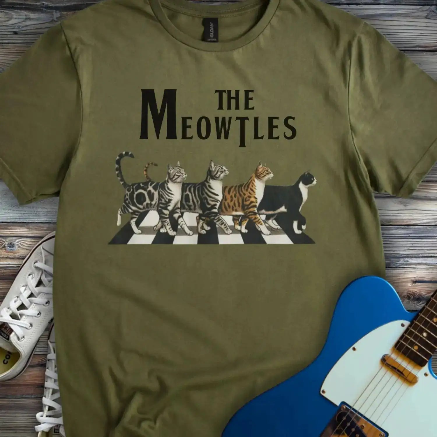 The Meowtles T-shirt Military Green
