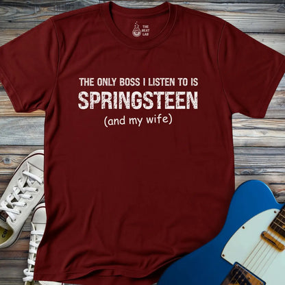 The Only Boss I listen (II) T-shirt - Maroon / S - T-Shirt