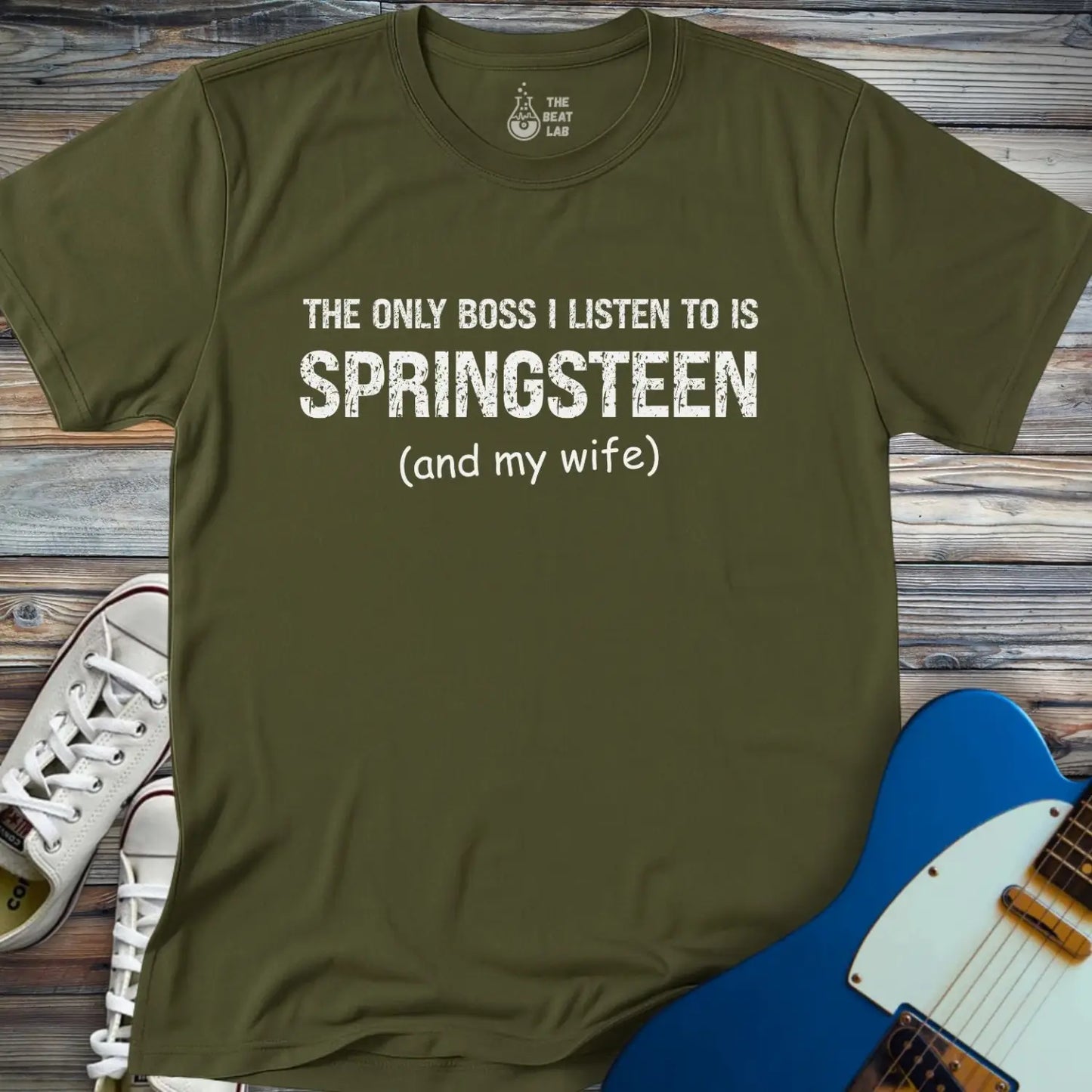 The Only Boss I listen (II) T-shirt - Military Green / S - T-Shirt