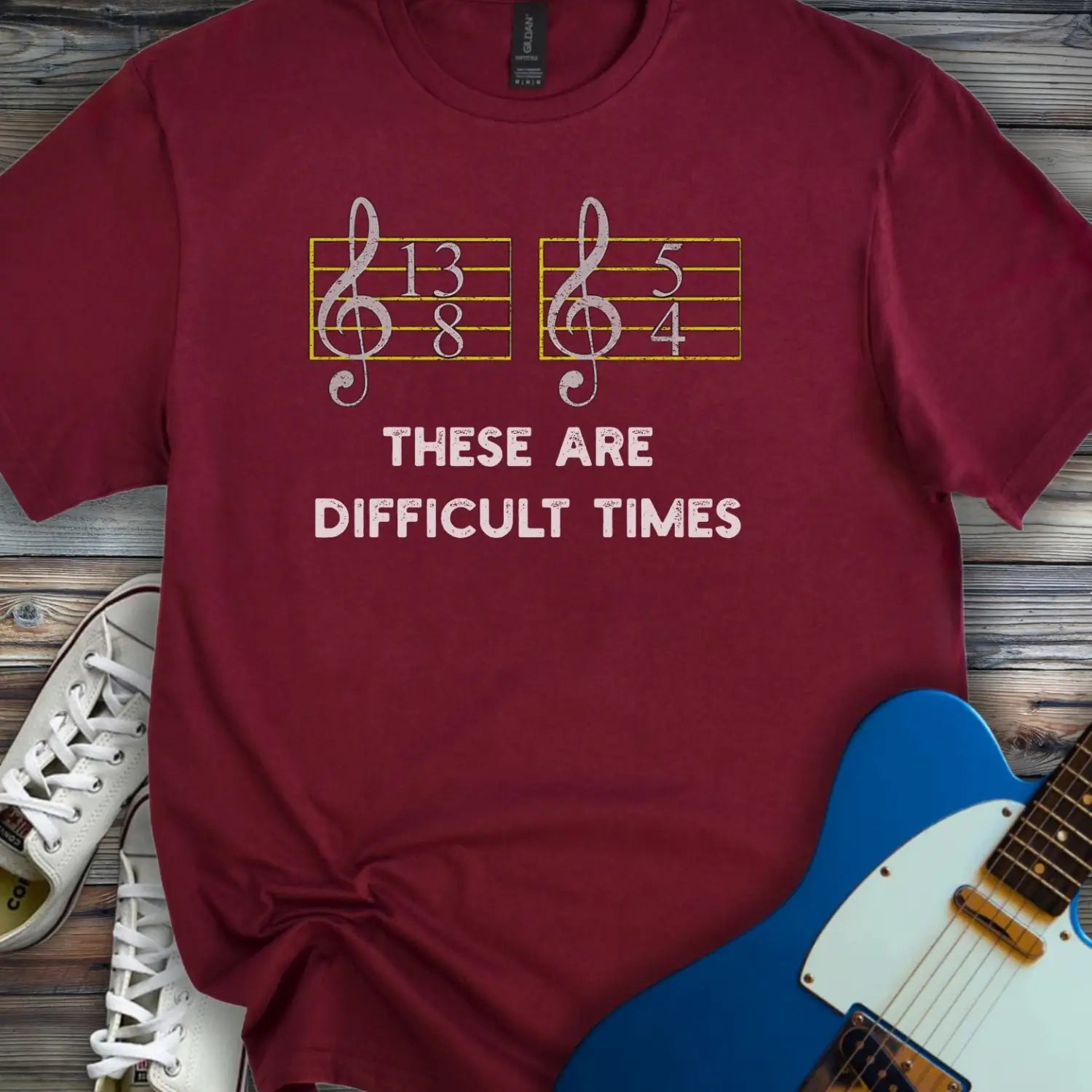 These Are Difficult Times T-shirt - Maroon / S - T-Shirt
