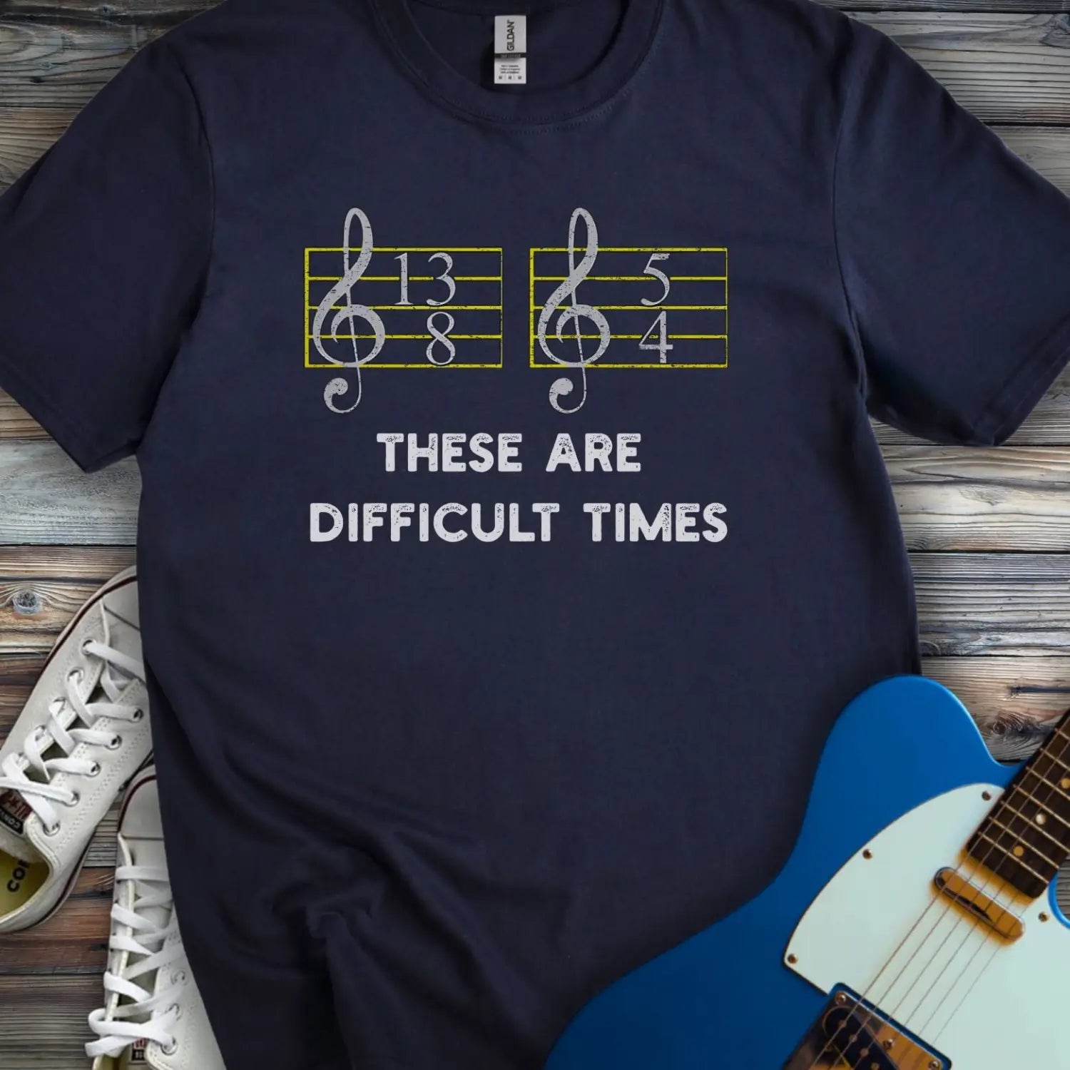 These Are Difficult Times T-shirt - Navy / S - T-Shirt
