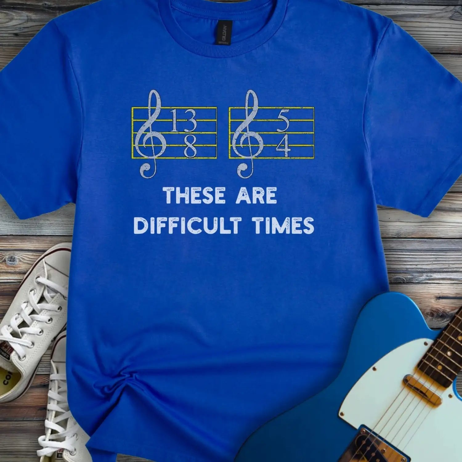 These Are Difficult Times T-shirt - Royal / S - T-Shirt
