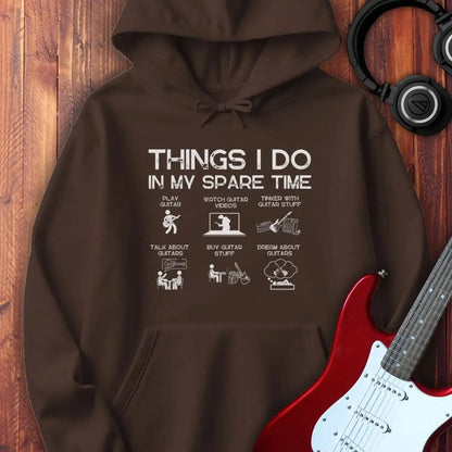 Things I do Hoodie Dark Chocolate