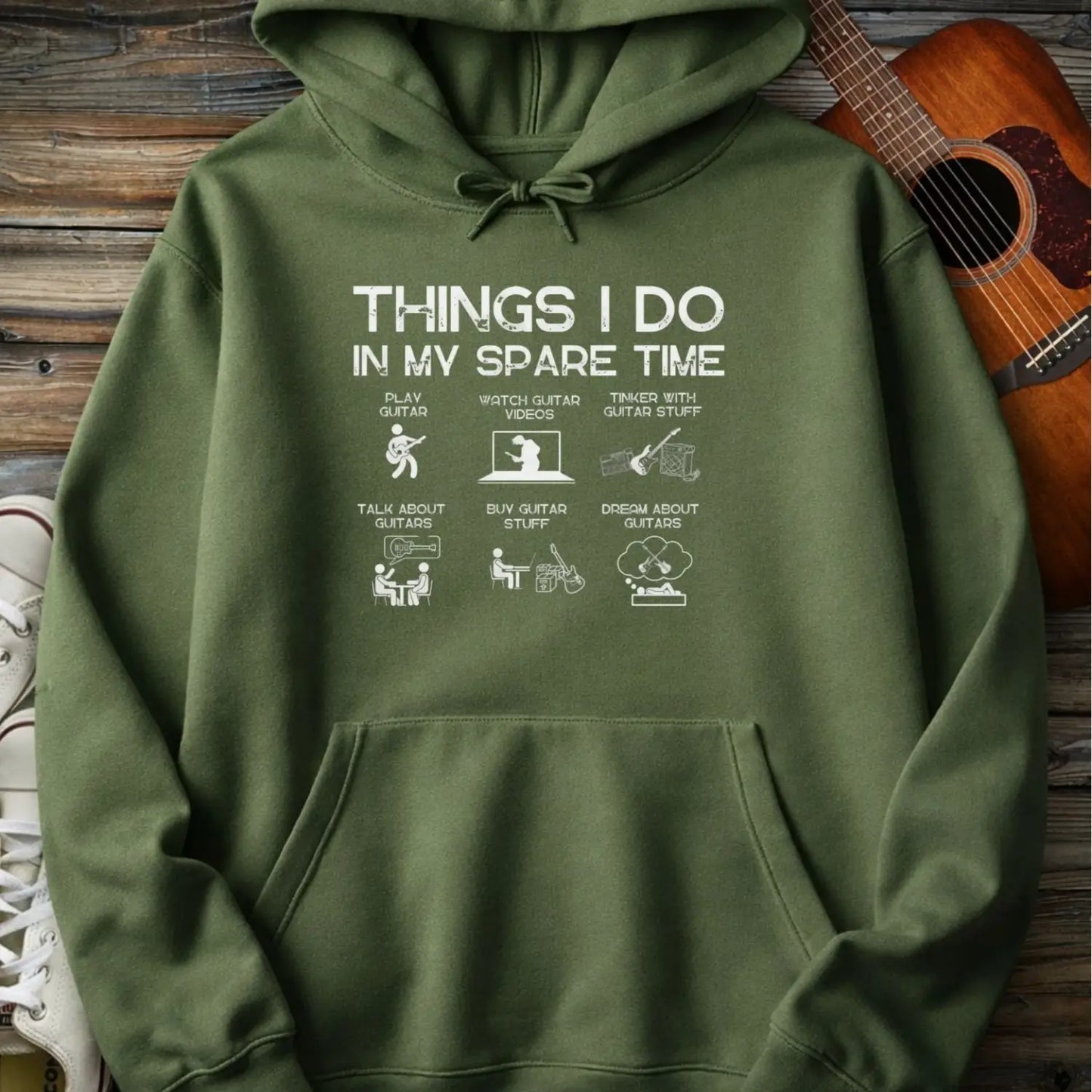 Things I do Hoodie - Military Green / S - Hoodie