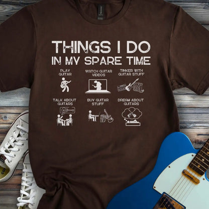 Things I do in my Spare Time T-shirt - Dark Chocolate / S - T-Shirt