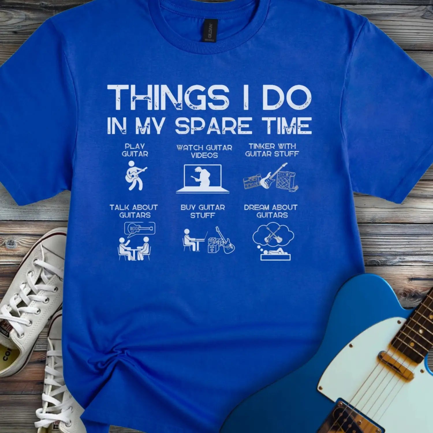 Things I do in my Spare Time T-shirt - Royal / S - T-Shirt