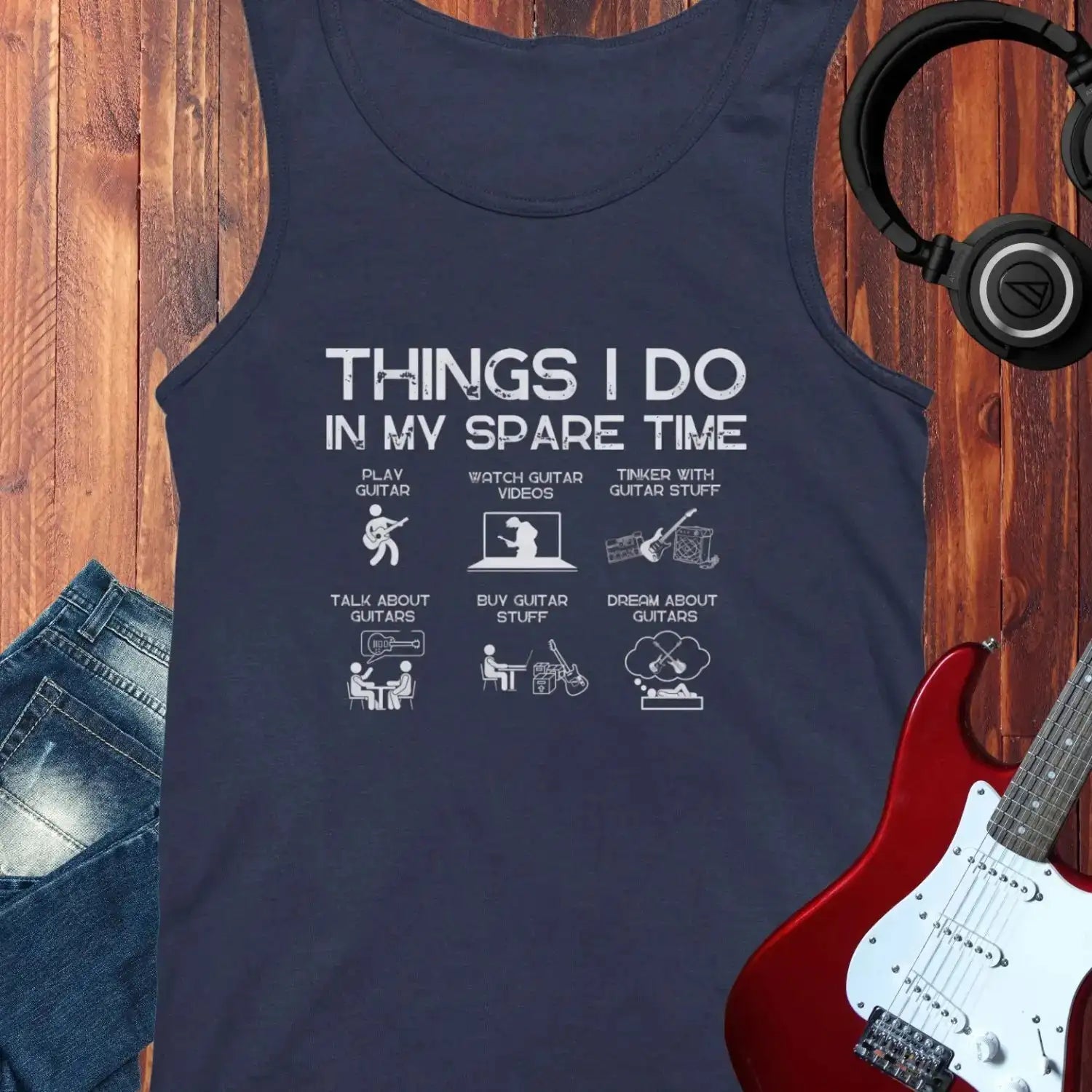 Things I Do Tank Top Navy
