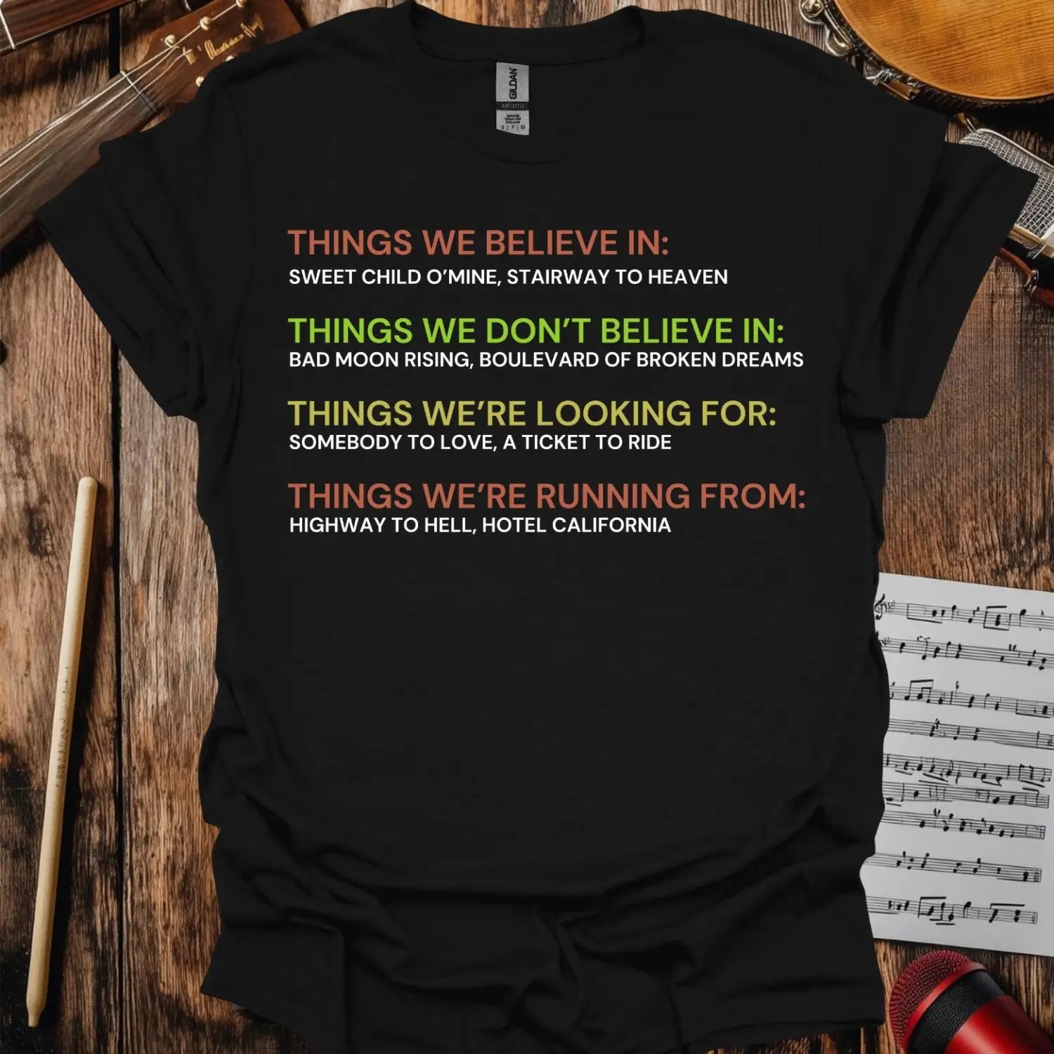 Things We Believe In T-shirt - S / Black - T-Shirt