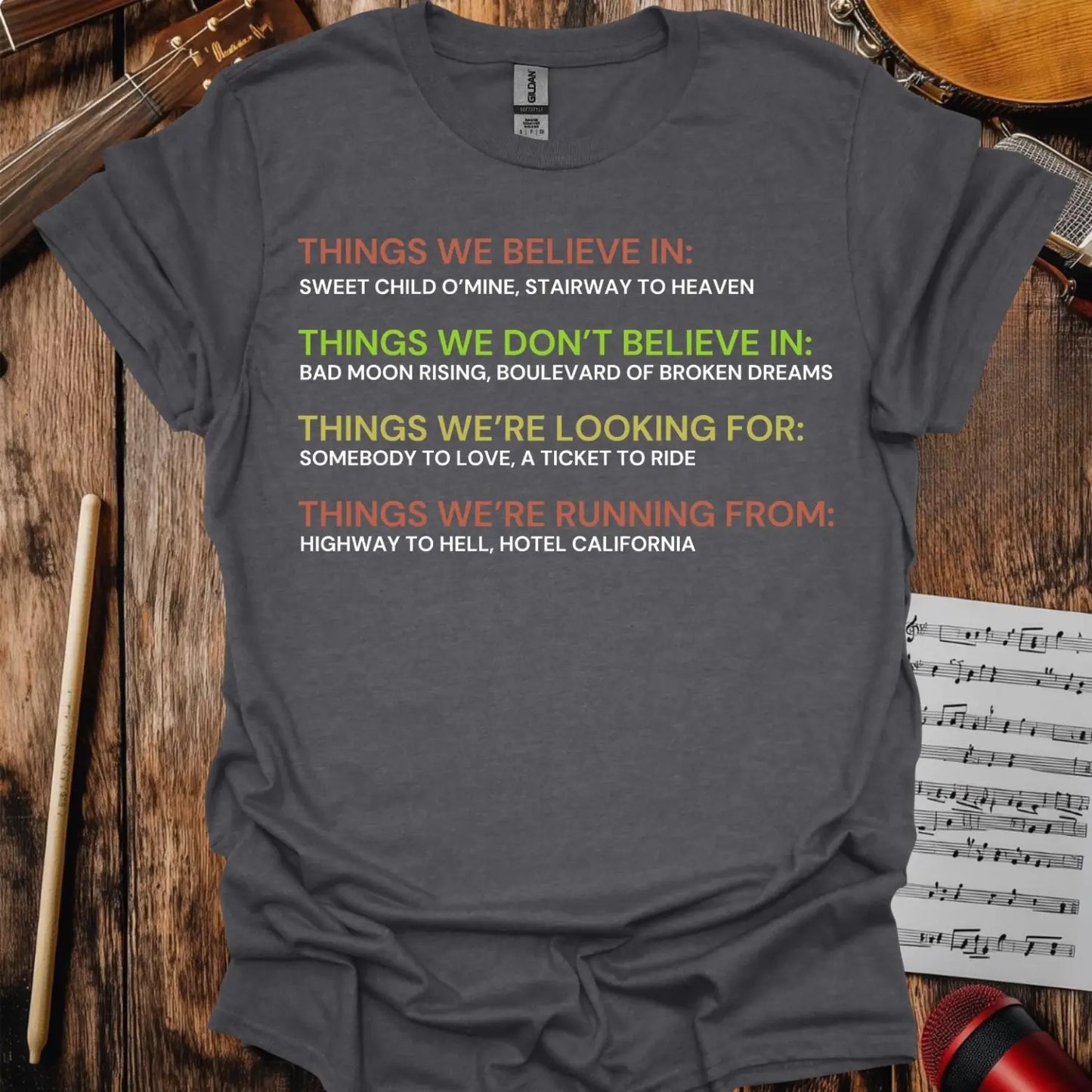 Things We Believe In T-shirt - S / Dark Heather Grey - T-Shirt