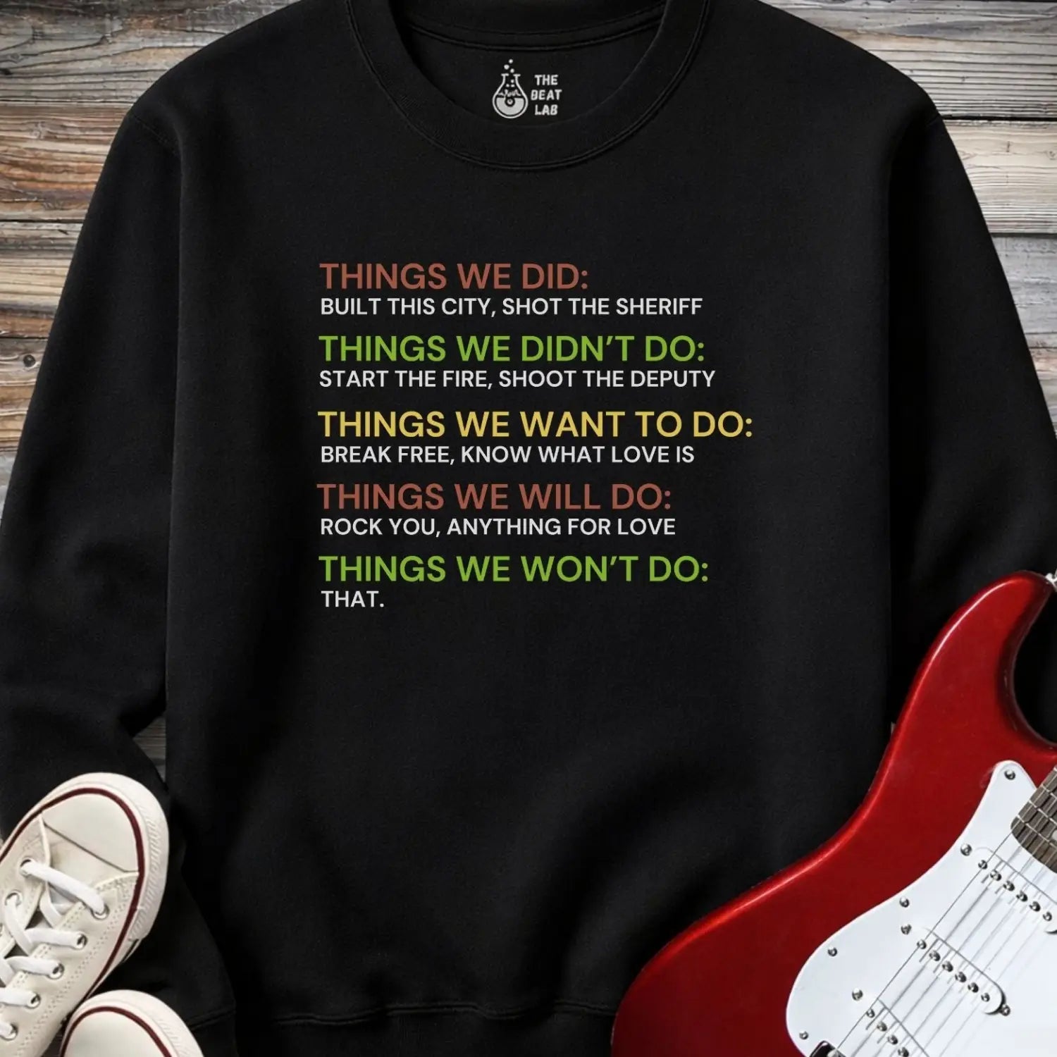 Things We Did Crewneck - Black / S - Sweatshirt