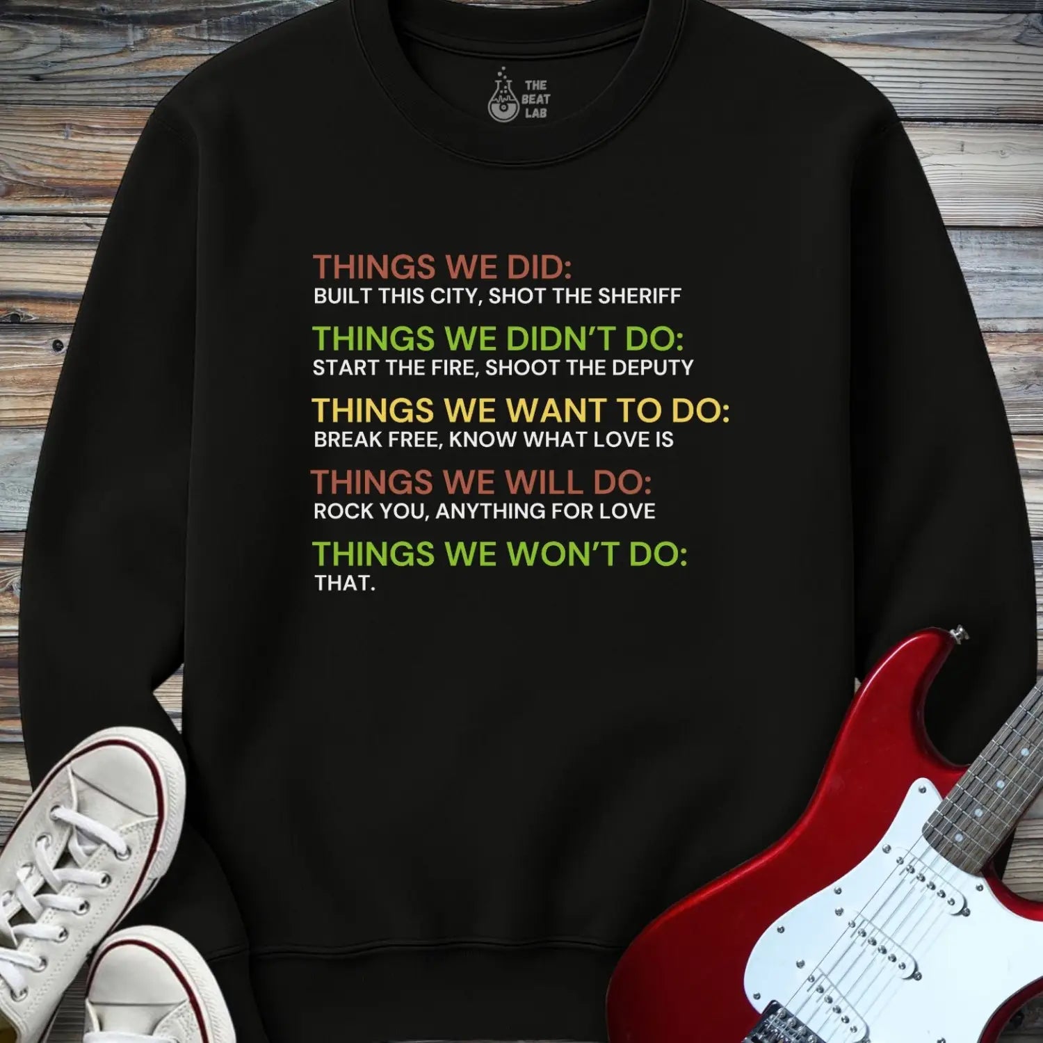 Things We Did Crewneck - Black / S - Sweatshirt