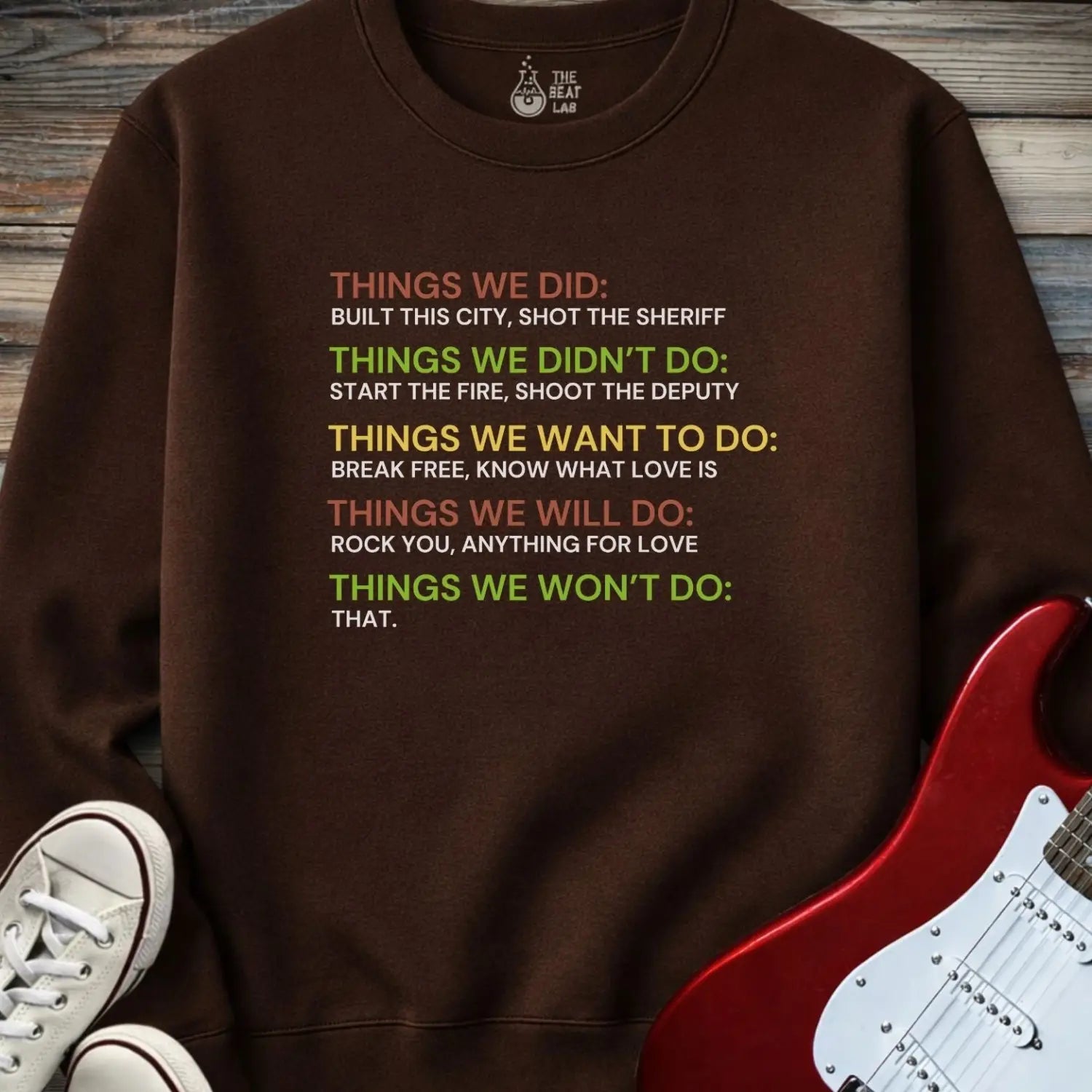 Things We Did Crewneck - Dark Chocolate / S - Sweatshirt