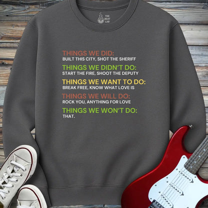 Things We Did Crewneck - Dark Heather / S - Sweatshirt