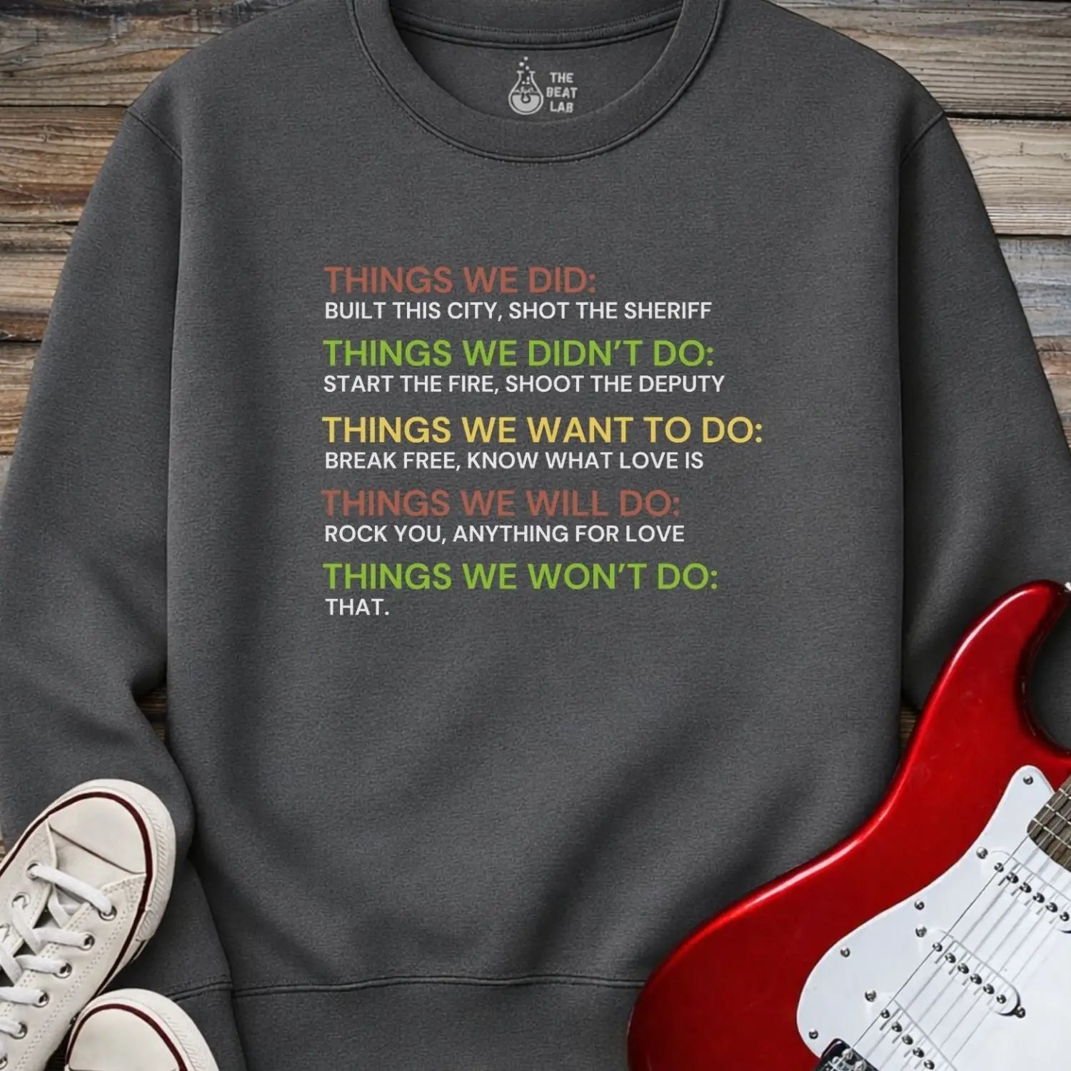 Things We Did Crewneck - Dark Heather / S - Sweatshirt