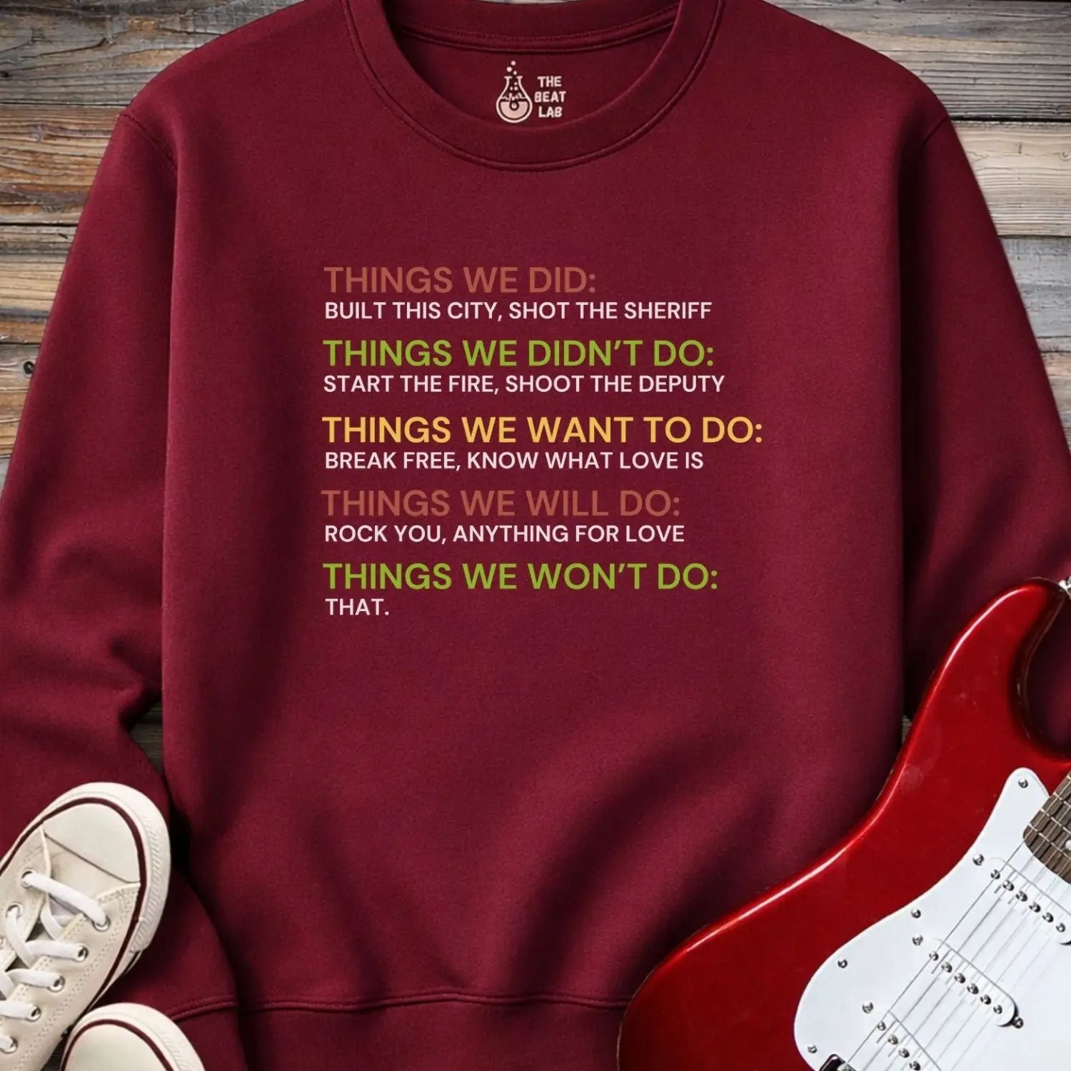 Things We Did Crewneck - Maroon / S - Sweatshirt