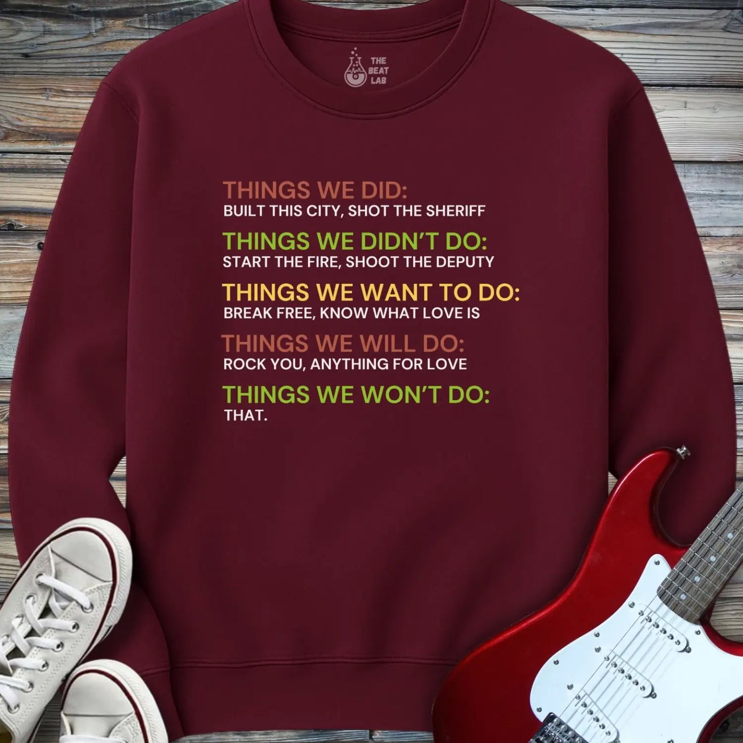 Things We Did Crewneck - Maroon / S - Sweatshirt