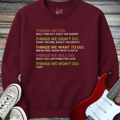 Things We Did Crewneck - Maroon / S - Sweatshirt