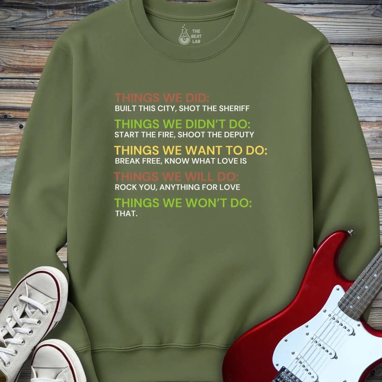 Things We Did Crewneck - Military Green / S - Sweatshirt