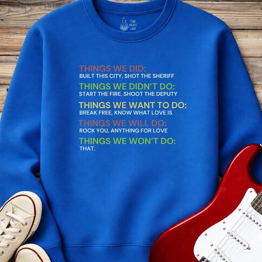 Things We Did Crewneck - Royal / S - Sweatshirt