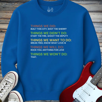 Things We Did Crewneck - Royal / S - Sweatshirt