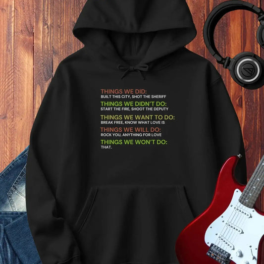Things We Did Hoodie Black